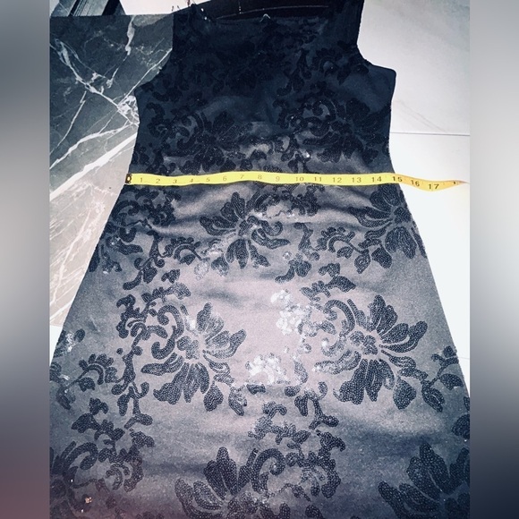 Bebe Black Sequin Cocktail Dress Sleeveless Size Small Like New - Picture 7 of 9